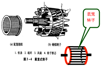 鼠笼电机转子机构图