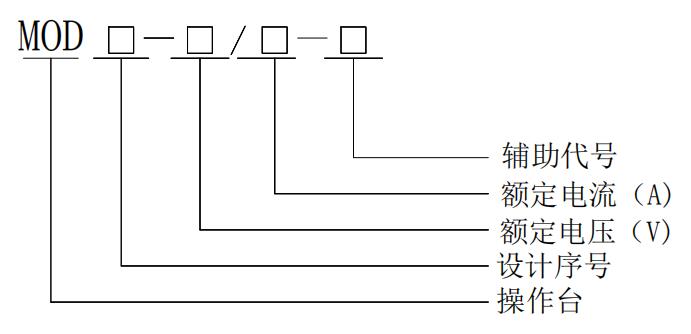 MOD型户内低压控制操作台型号说明